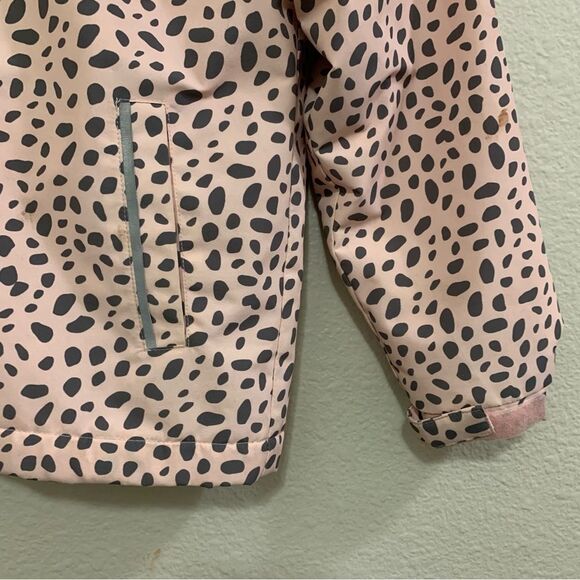 M2C Coat girls size 4/5 pink gray animal print rain windbreaker jacket. - Picture 6 of 16